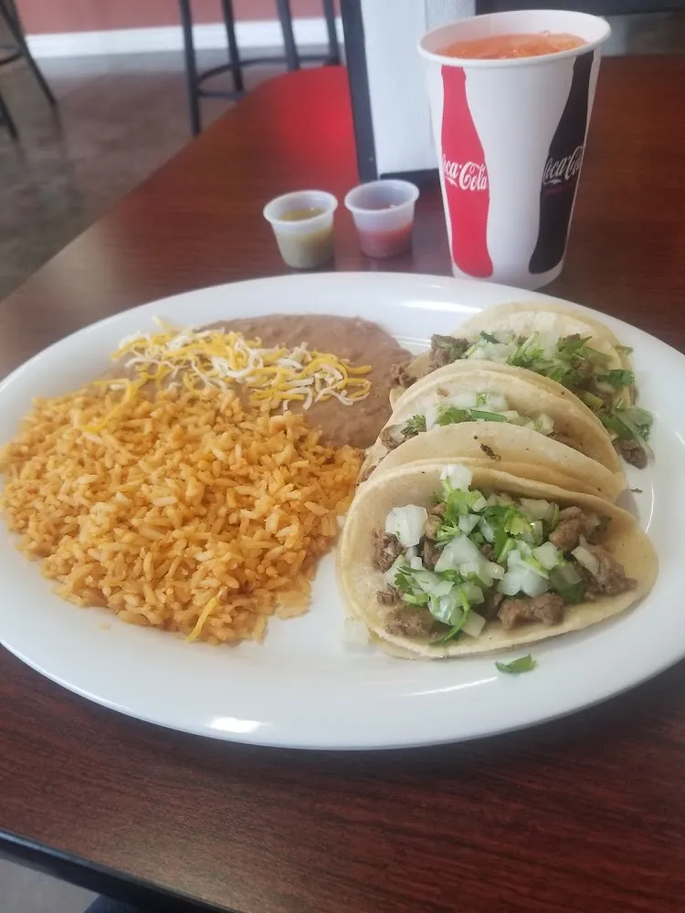 25 2 Tacos Rice & Beans